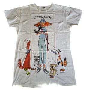 Relevant Products Dog Sleep Night Shirt Pajamas Cotton NEW Vintage 2004 Women's